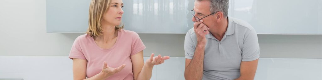 woman and man arguing
