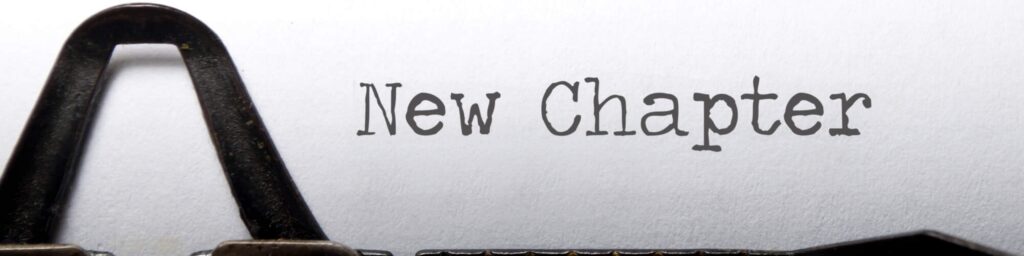 new chapter words on typewriter