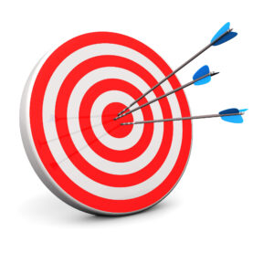 target with three arrows on bullseye