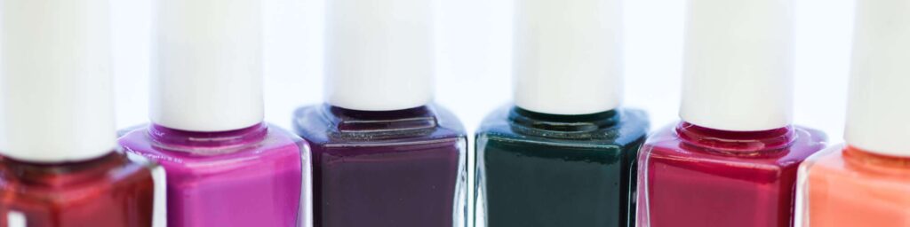 multi-colors jars of nail polish