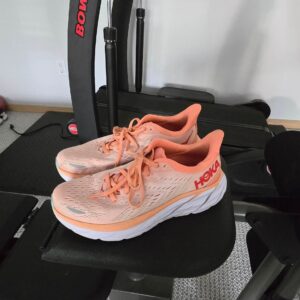 Hoka orange workout shoes
